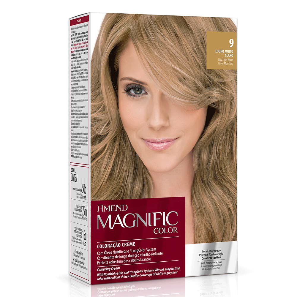 Kit Coloração Amend Magnific Color  9 Louro Muito Claro